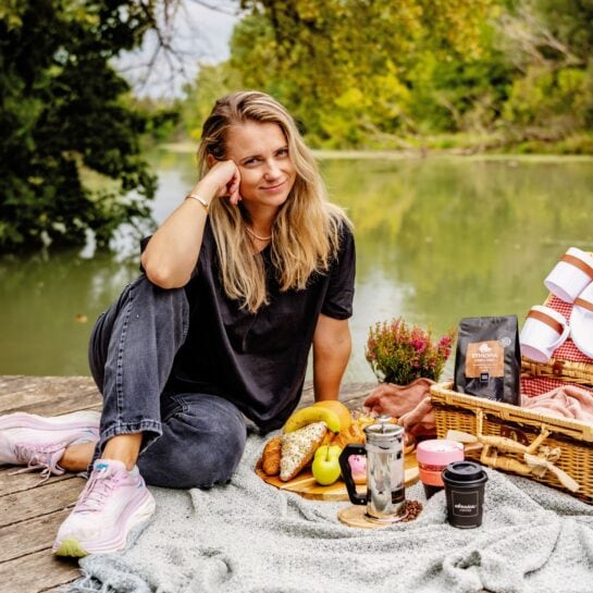 piknik v prírode s french press