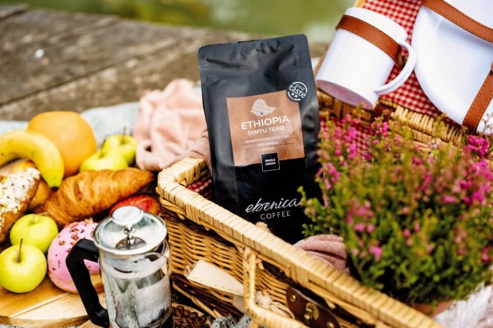 jesenný piknik s kávou