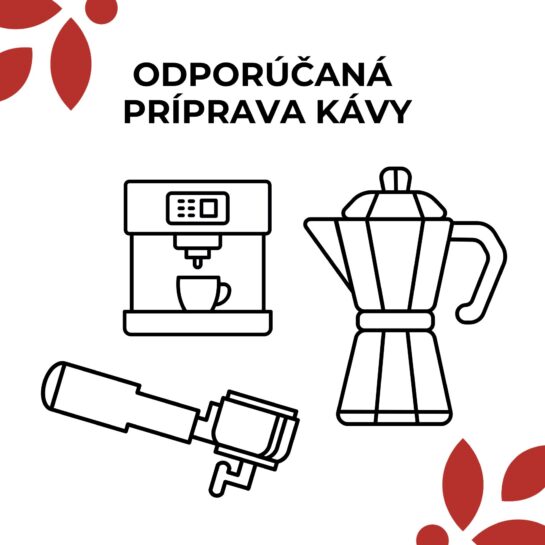 infografika - piktogramy odporúčanej prípravy kávy EBENICA Mexico